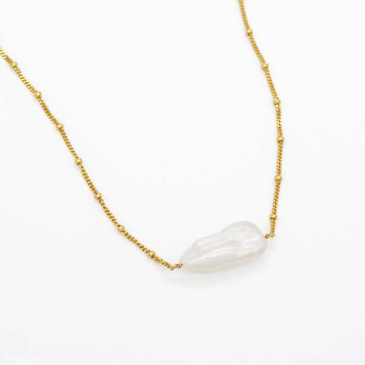 Moorea Single Pearl Necklace for wholesale by Au 79