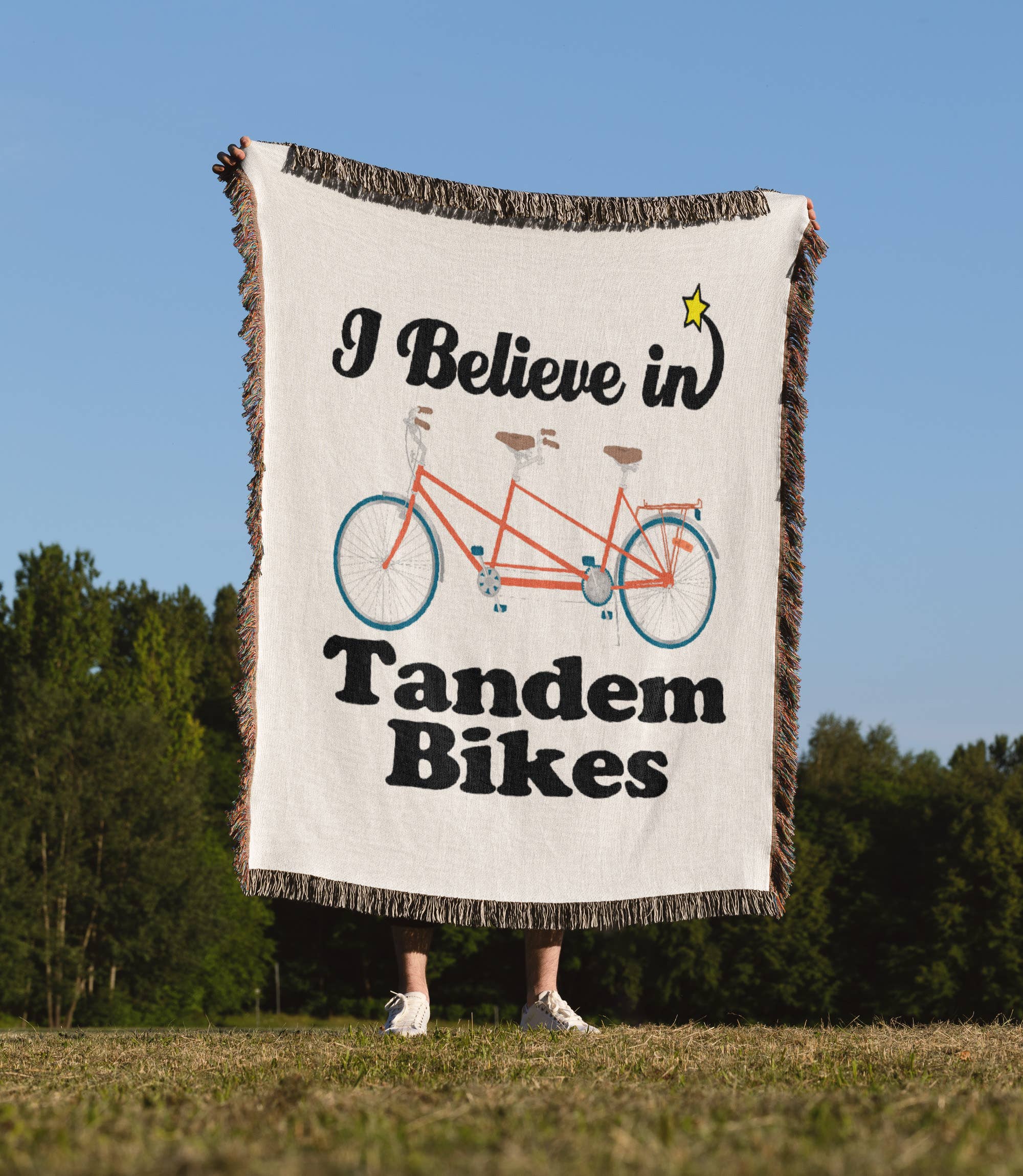 3dRose - Wholesale Throw Blanket - 3dRose, I Believe In Tandem Bikes, Blanket1