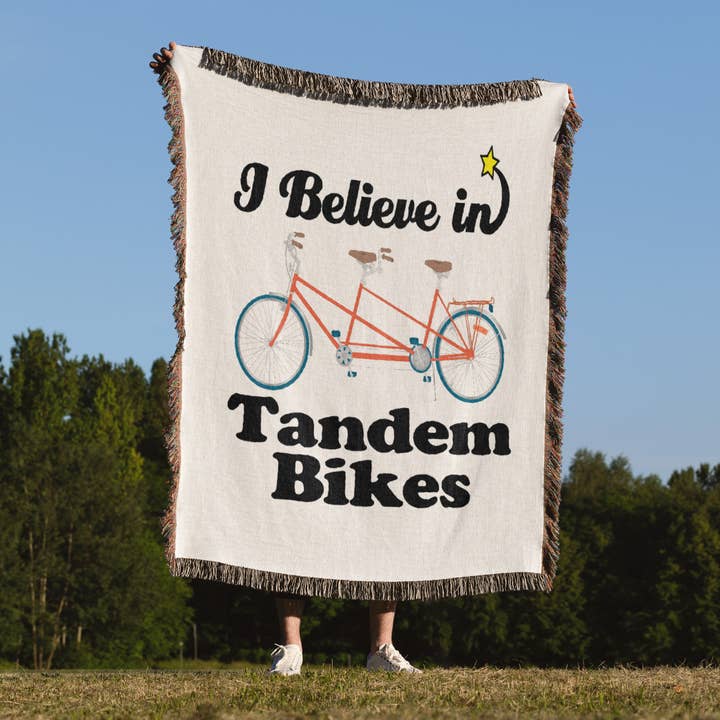3dRose - Wholesale Throw Blanket - 3dRose, I Believe In Tandem Bikes, Blanket1