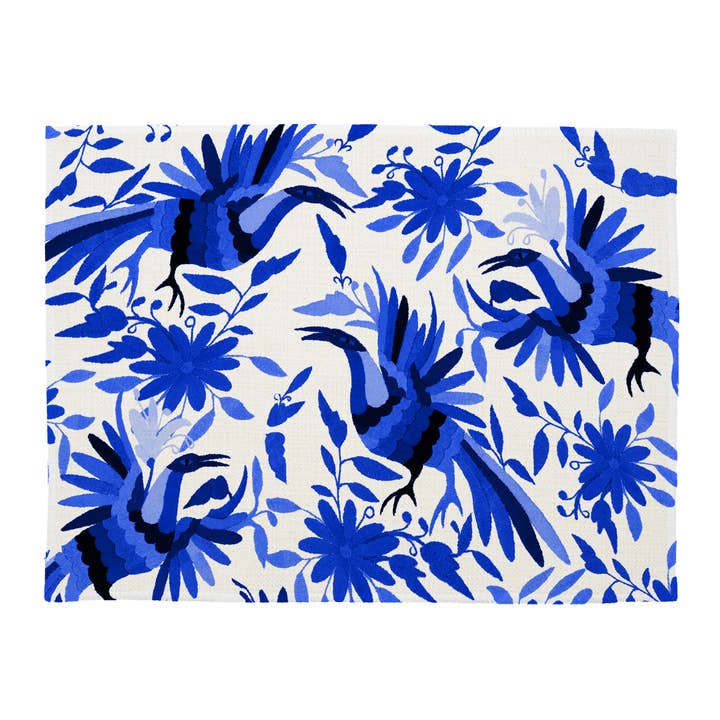 Otomi Blue Bordstabletter i linne för wholesale av Marye-Kelley