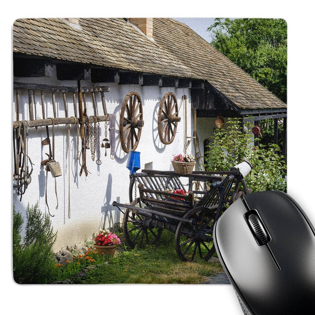 3dRose - Vendita all'ingrosso Tappetino per mouse - 3dRose, Holloko, Ungheria. Villaggio Paloc come appariva nel medioevo., Tappetino per mouse0