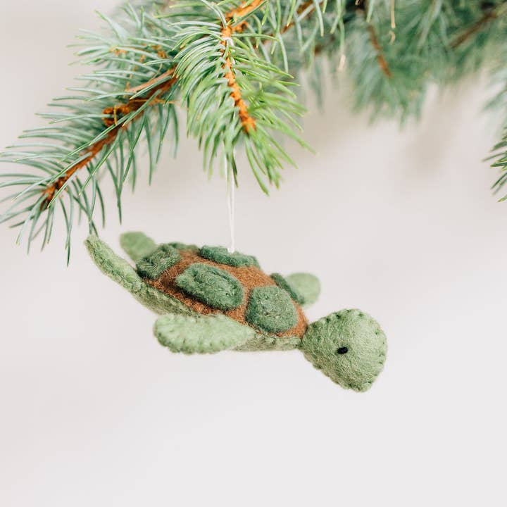 Nivas - Wholesale Ornament - Christmas Turtle Ornament - Handmade Coastal Christmas Gift 3