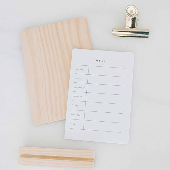 Home & Kind - Wholesale Planner - Weekly Menu Stand