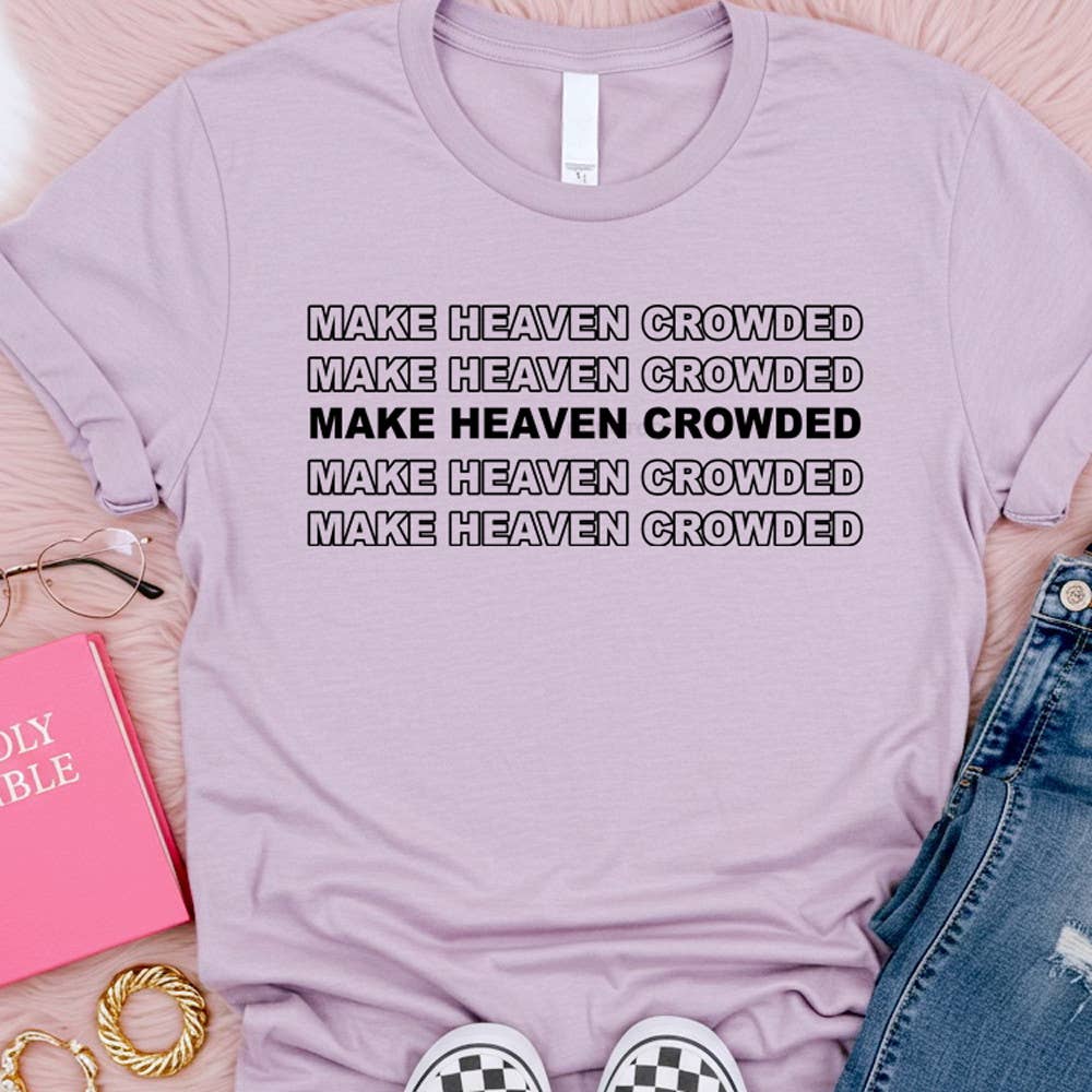 Trendy Transfers - Wholesale Sublimation Transfer - Make Heaven Crowded Stacked BLACK DTF Heat Transfer0