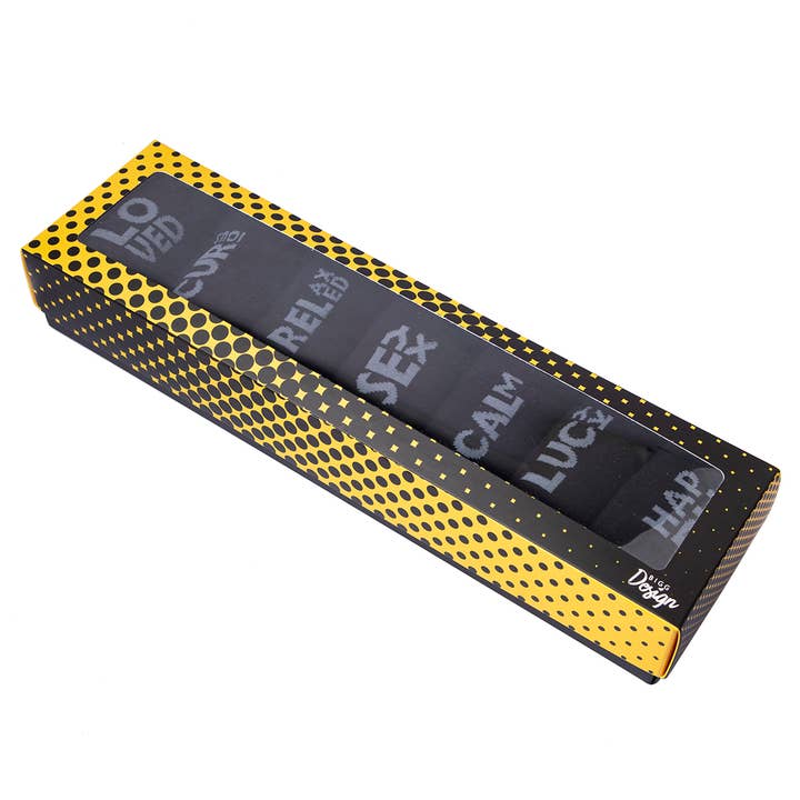 Biggdesign Moods Up Men's 7-Piece Socket Sock Set for wholesale by Biggbrands