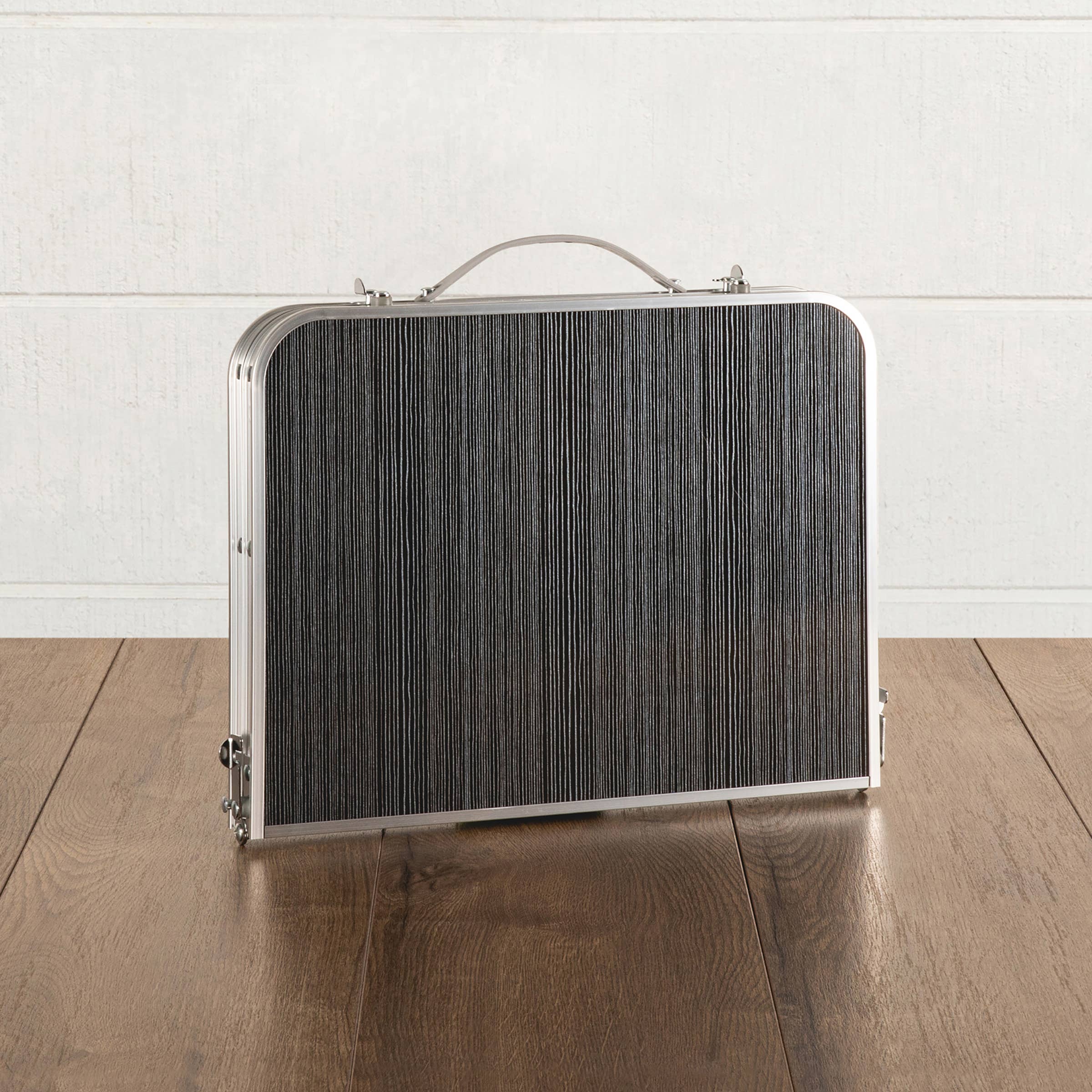 Charcoal Wood Grain Concert Table Mini Portable Table for wholesale on Faire7