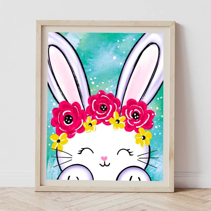 Easter Bunny Art Print for wholesale by GatikaChicShop