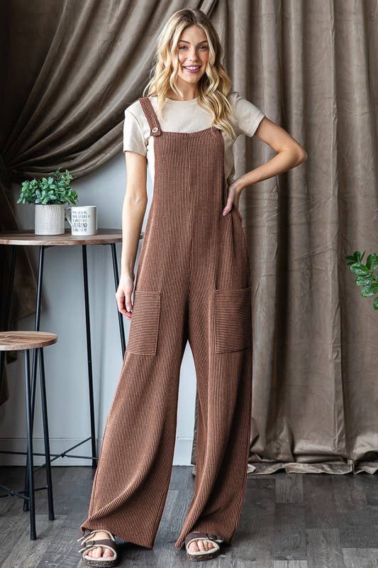 HEIMISH - Wholesale Jumpsuit - Women's - EP6810-10 SLEEVELESS SOLID URBAN RIBBED JUMPSUITS8