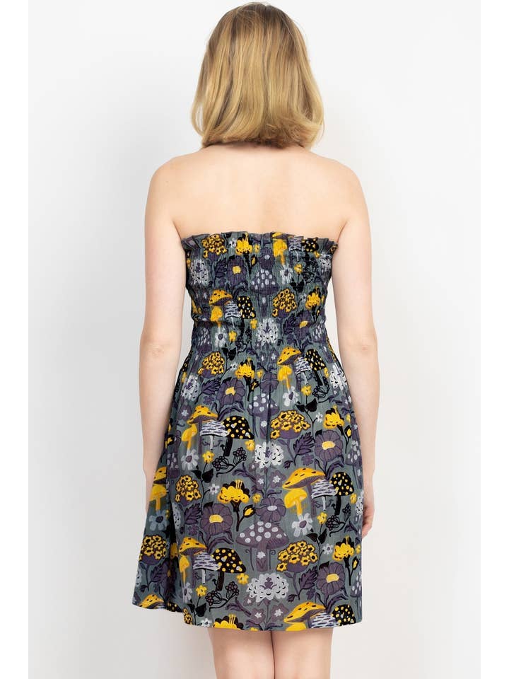 Black Mushroom Print Mini Dress for wholesale on Faire3