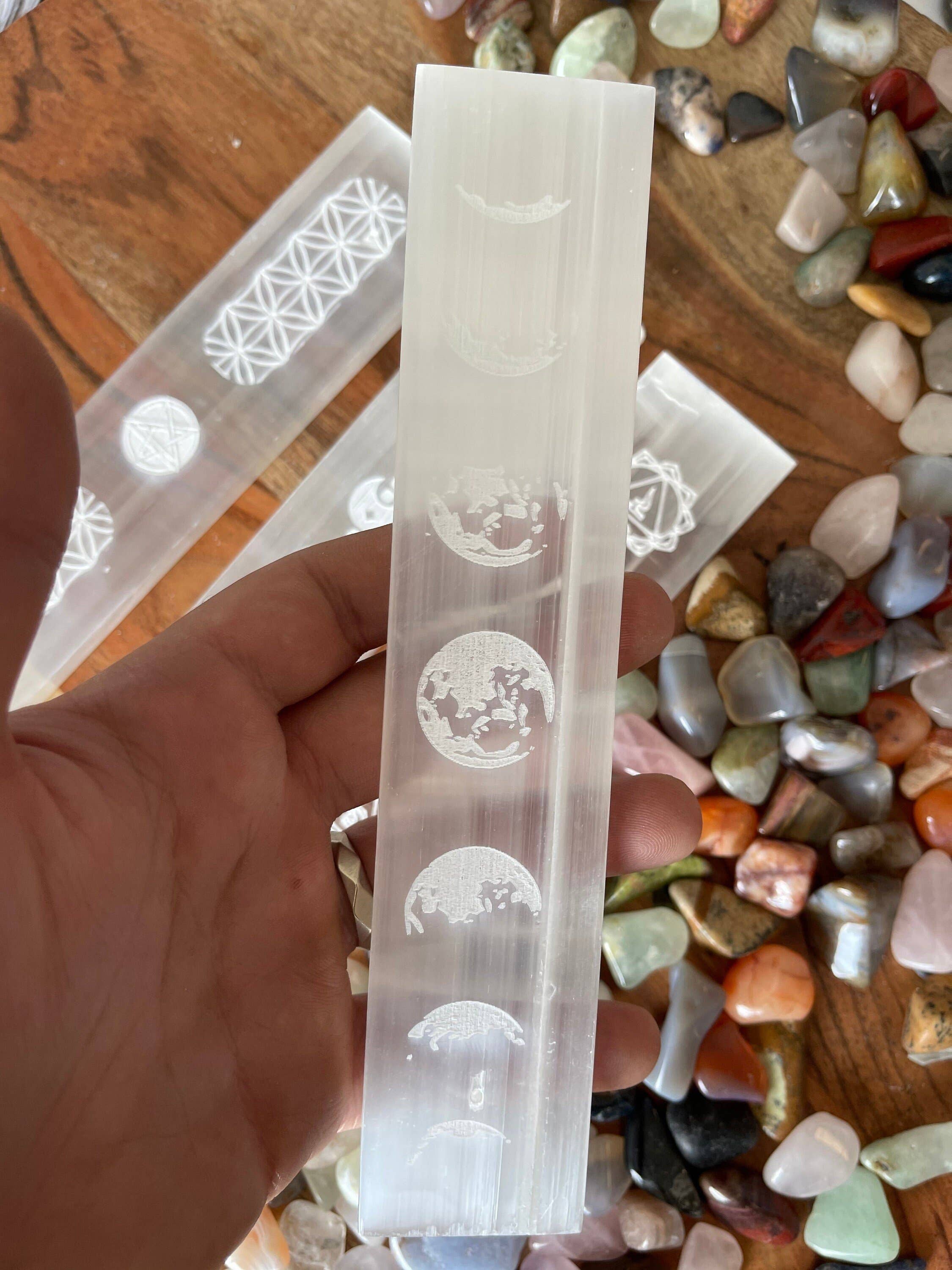 CaNatureLover - Wholesale Crystal Charging Plate - Polished Selenite 8-inch Crystal Plate Charging Station6