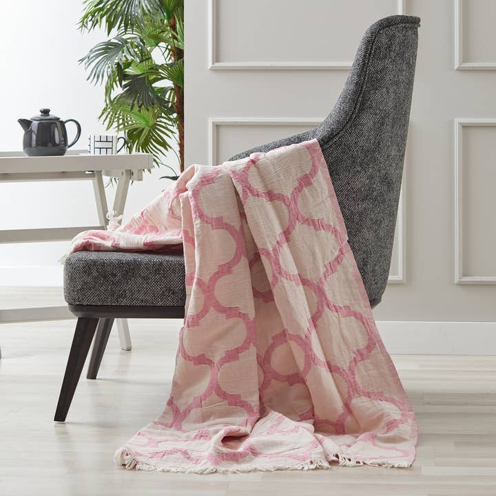 Linnebomullsblandning Plädar Hem Lantlig Inredning Överkast för wholesale av Kikoya