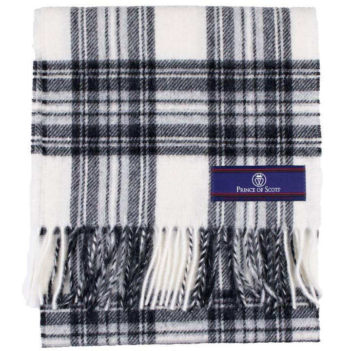 Prince of Scots Merino Wool Scarf - Dress Grey Stewart for wholesale by Prince of Scots