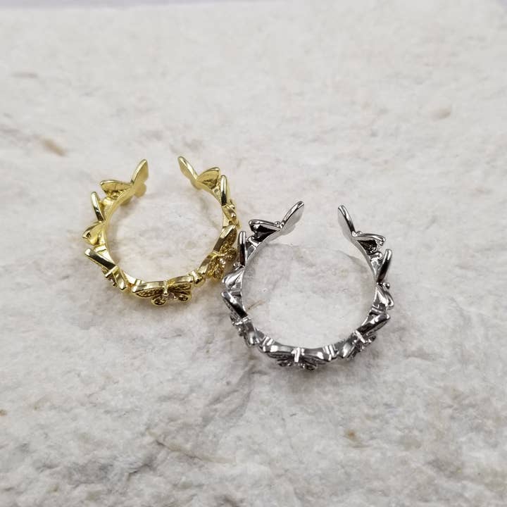 Treasure Wholesale - Vente Bague avec plusieurs pierres - Bague papillon2