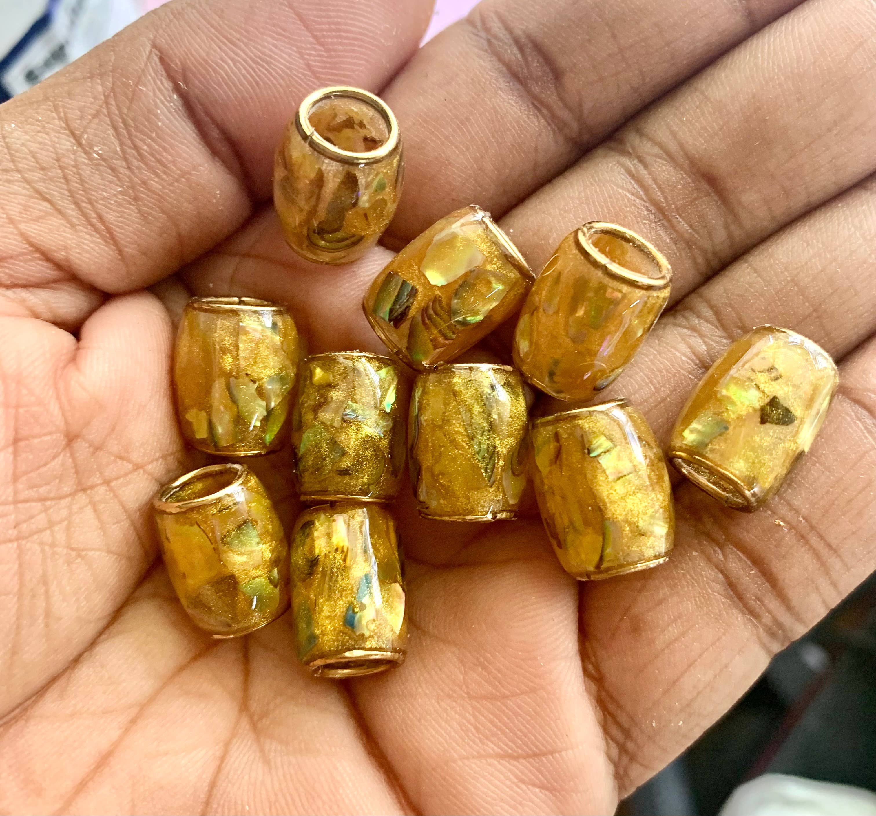 elevated loc jewelry - Wholesale Hair Accessories Set - Women's - Gold Shell Loc Bead Set of 51