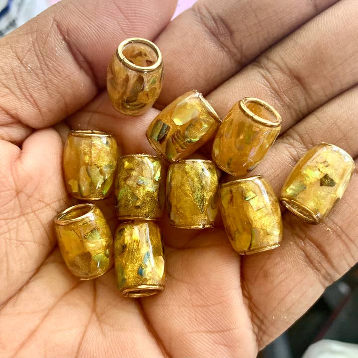 elevated loc jewelry - Wholesale Hair Accessories Set - Women's - Gold Shell Loc Bead Set of 51