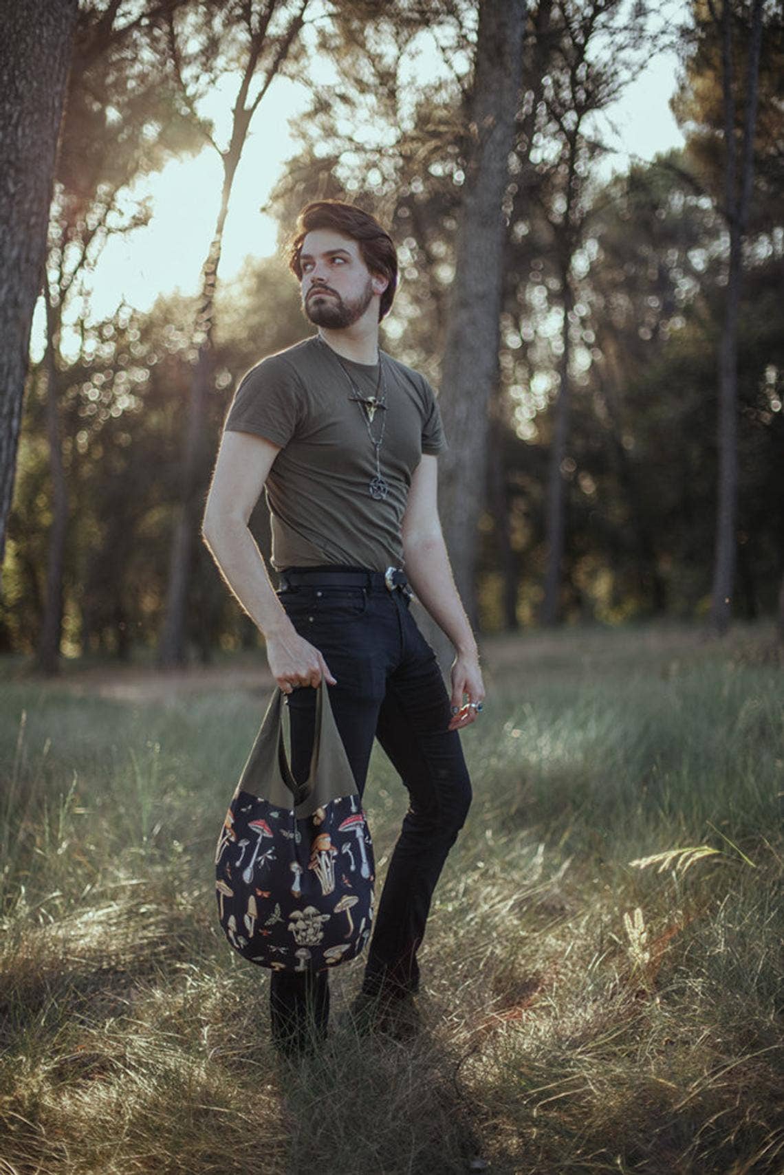 Costurero Real - Wholesale Tote Bag - Women's - Mushroom fabric bag cottagecore Forest Tote Witch totebag3