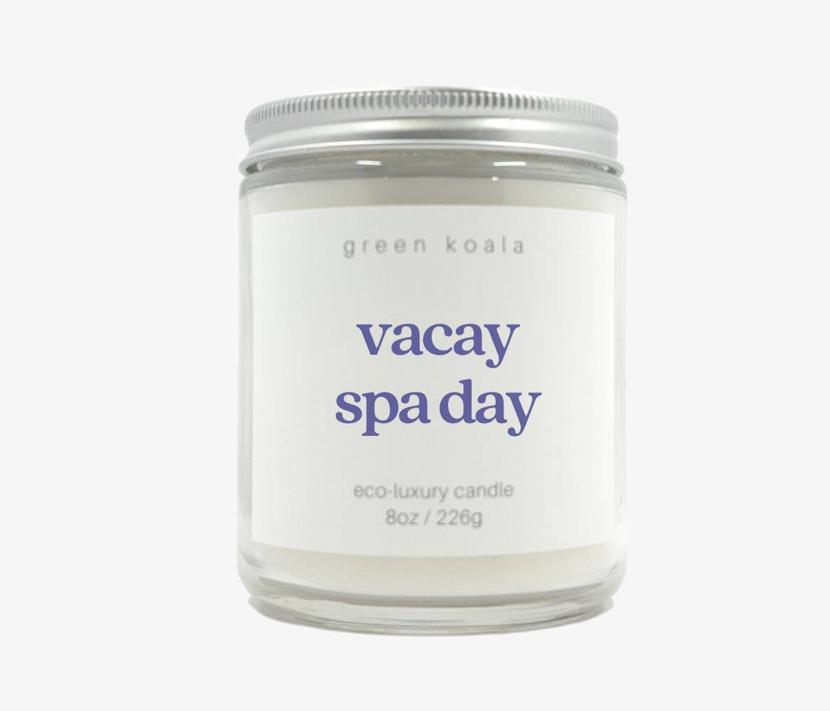 Green Koala - Wholesale Jar/Filled Candle - Vacay Spa Day 8oz Eco-Luxury Candle2