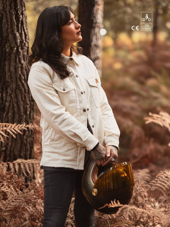 MAVERICK MOTORCYCLE JACKET - WHITE for wholesale by WILDUST