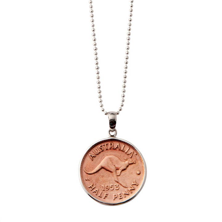 iNDAH KOiN - Wholesale Pendant/charm necklace - Australian Half Penny Necklace