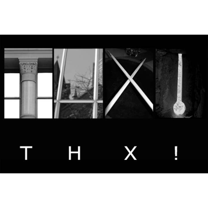 THX!_06 Carte de vœux avec photographie d'alphabet pour la vente par PhotoWord Art