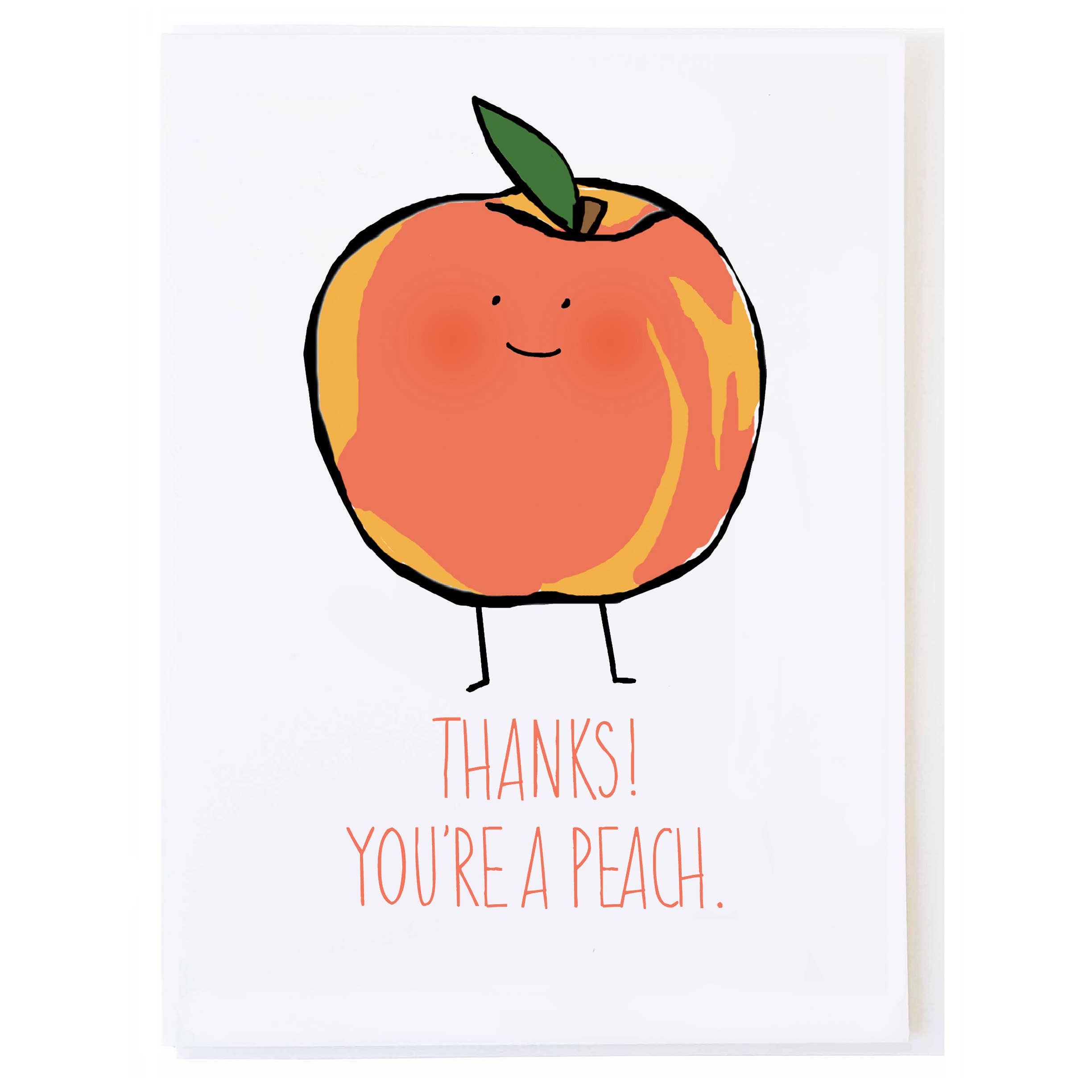 mollyOcards - Wholesale Thank You Card - Thanks Peach0