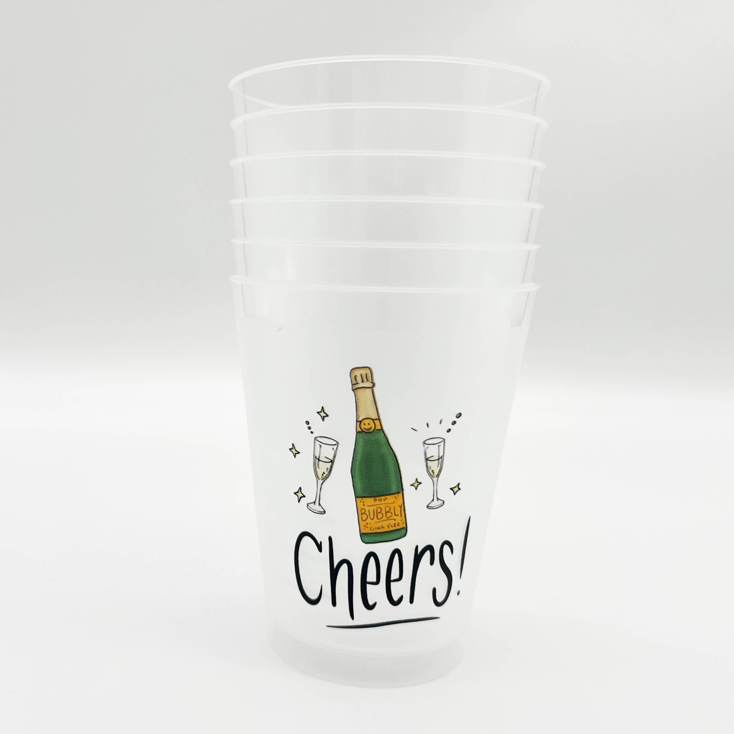 Home Malone - Venta al por mayor Taza desechable - Set de copas Champagne Cheers Party, para celebrar una fiesta con burbujas1