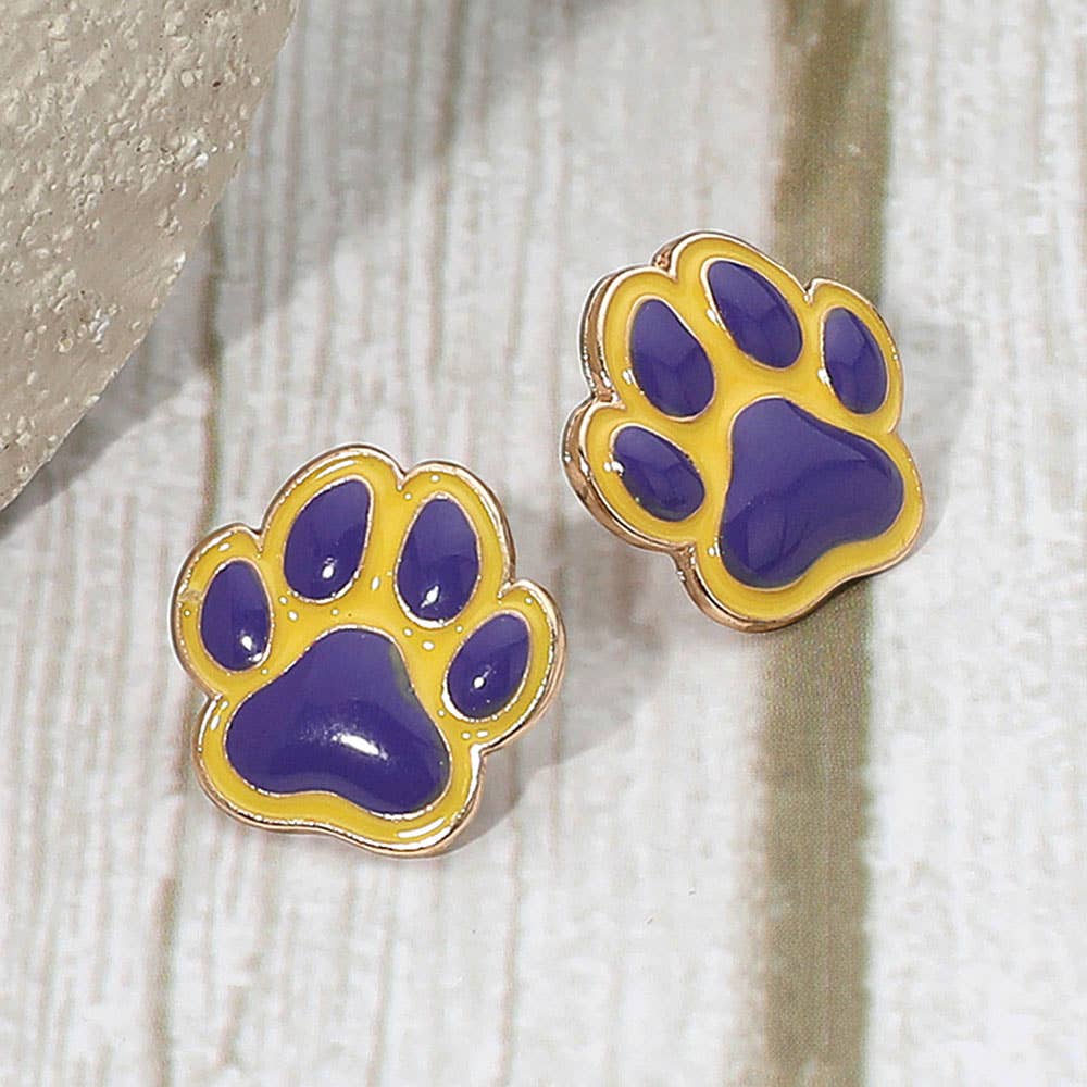 Sensibling Corp. - Venta al por mayor Pendientes de botón/aretes de poste - Pendientes de botón con pata para el día del juego de esmalte4