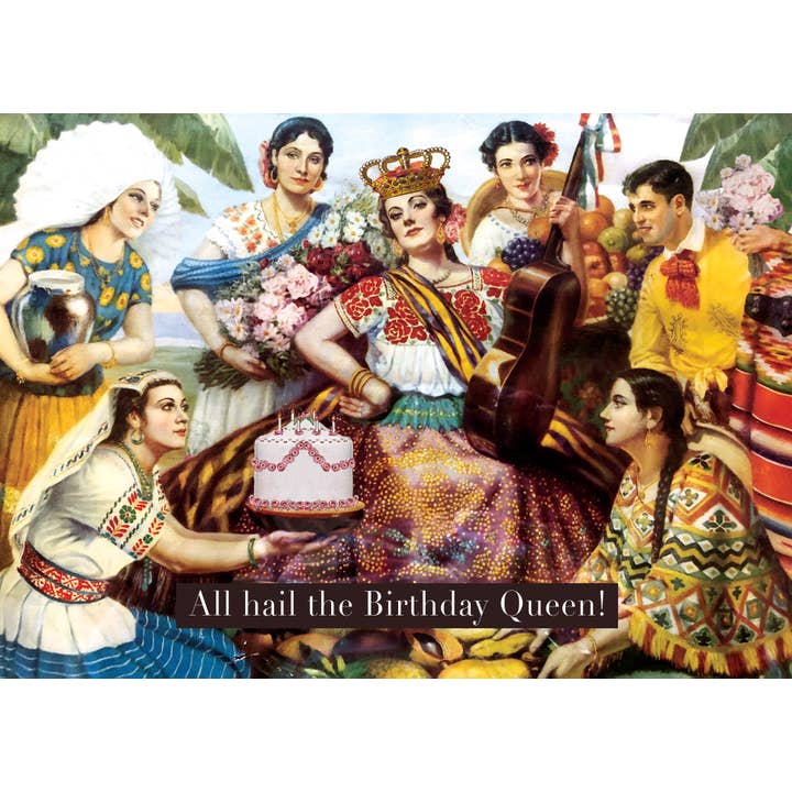 P. Flynn Design / Phun House - Wholesale Birthday Card - All hail the Birthday Queen • 5x7 Greeting Card (Copy)