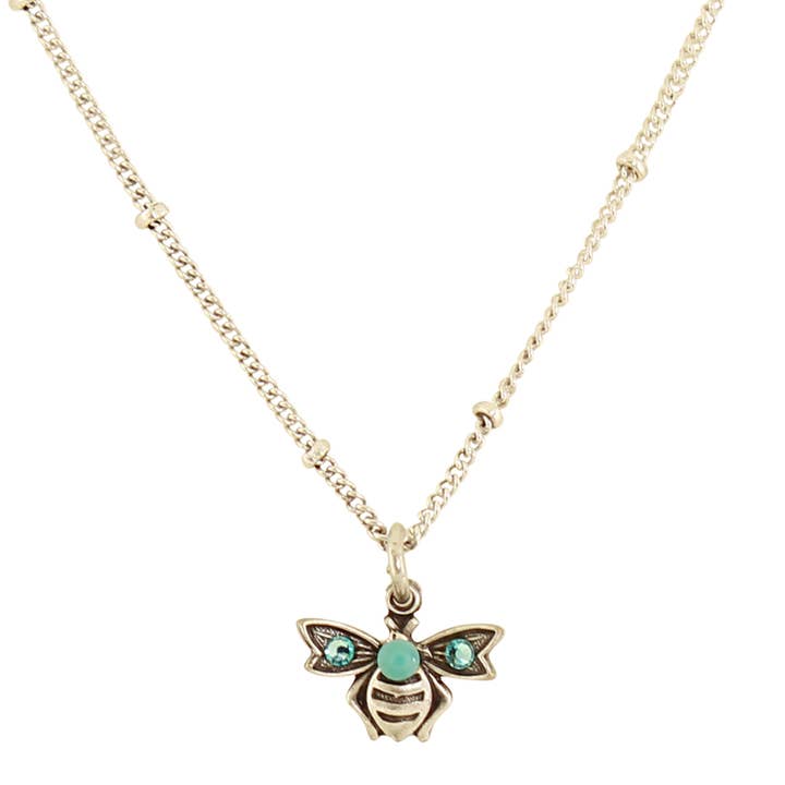 Baked Beads - Wholesale Pendant/Charm Necklace - Crystal Bee Necklace