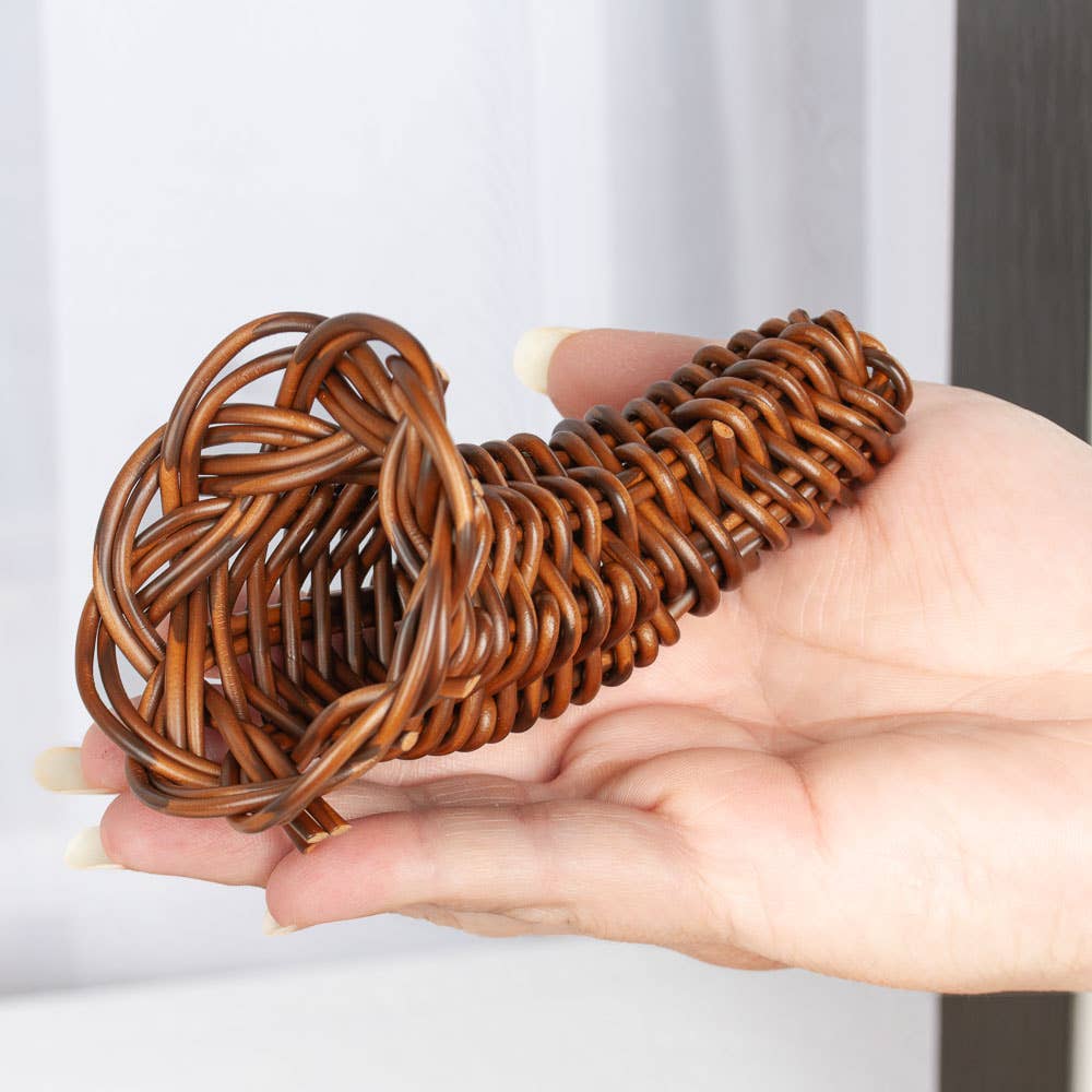 Factory Direct Craft - Wholesale Basket - 4" Mini Thanksgiving Cornucopia Horn of Plenty Basket 0
