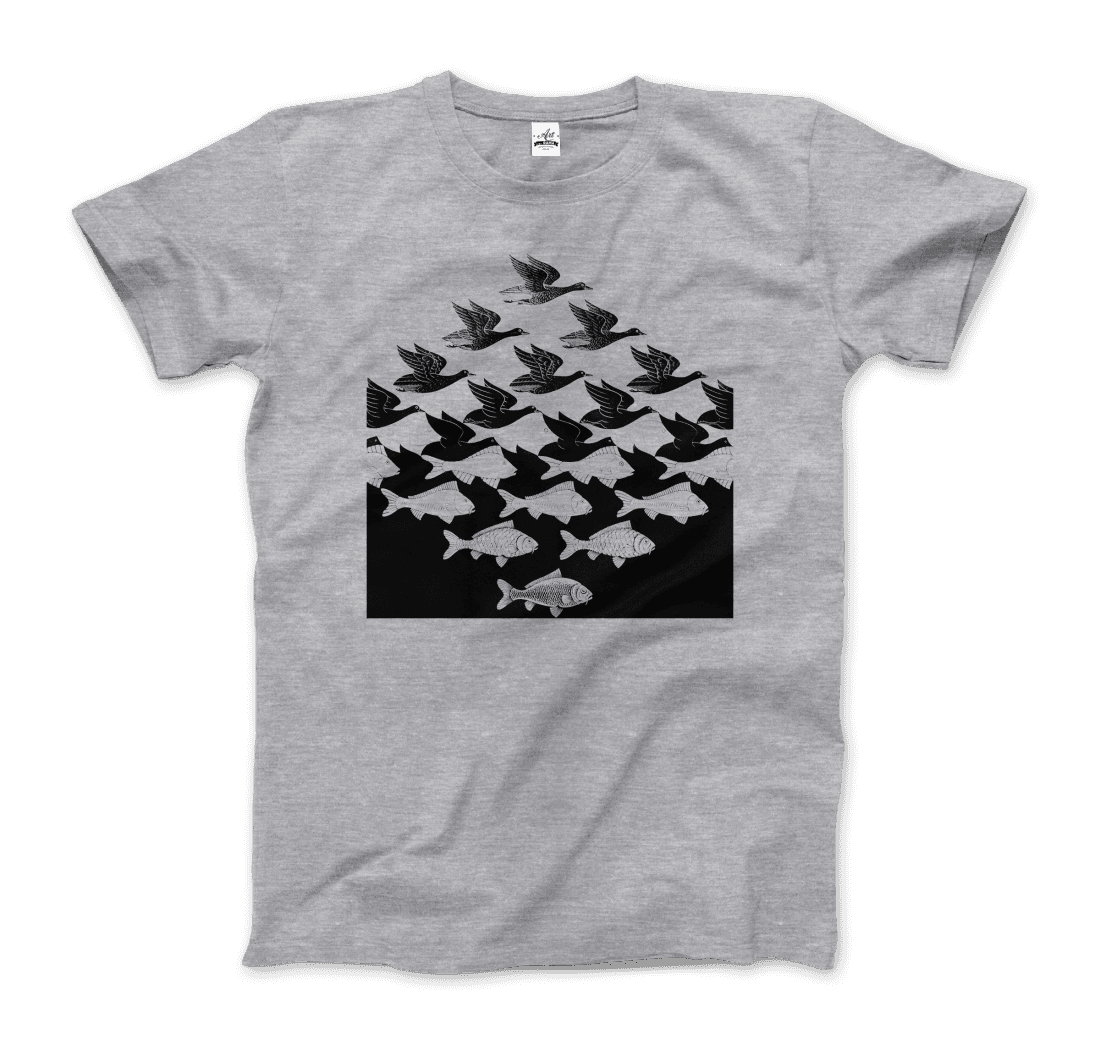 Art-O-Rama Shop - Wholesale T-Shirt (Graphic) - Unisex - MC Escher Sky and Water I Art T-Shirt4