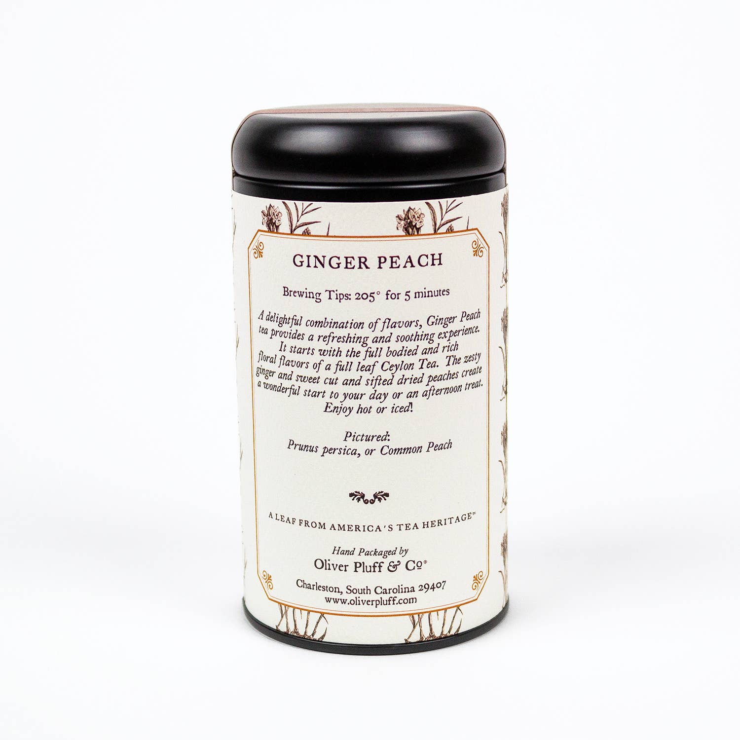 Oliver Pluff & Company - Wholesale Loose Tea - Ginger Peach Tea -- Loose Tea in  Signature Tea Tin7