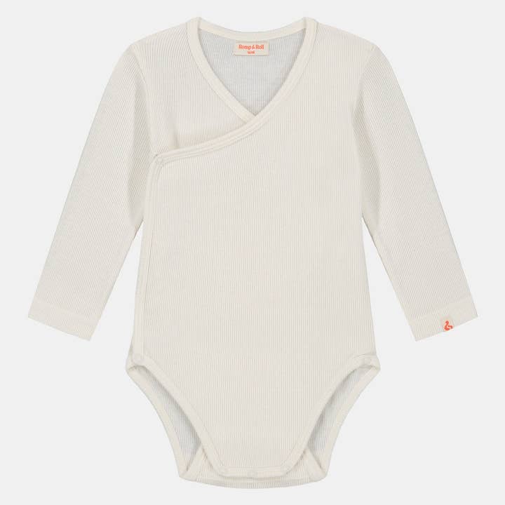 Long Sleeve Wrap Romper | Moonlight for wholesale by Romp & Roll