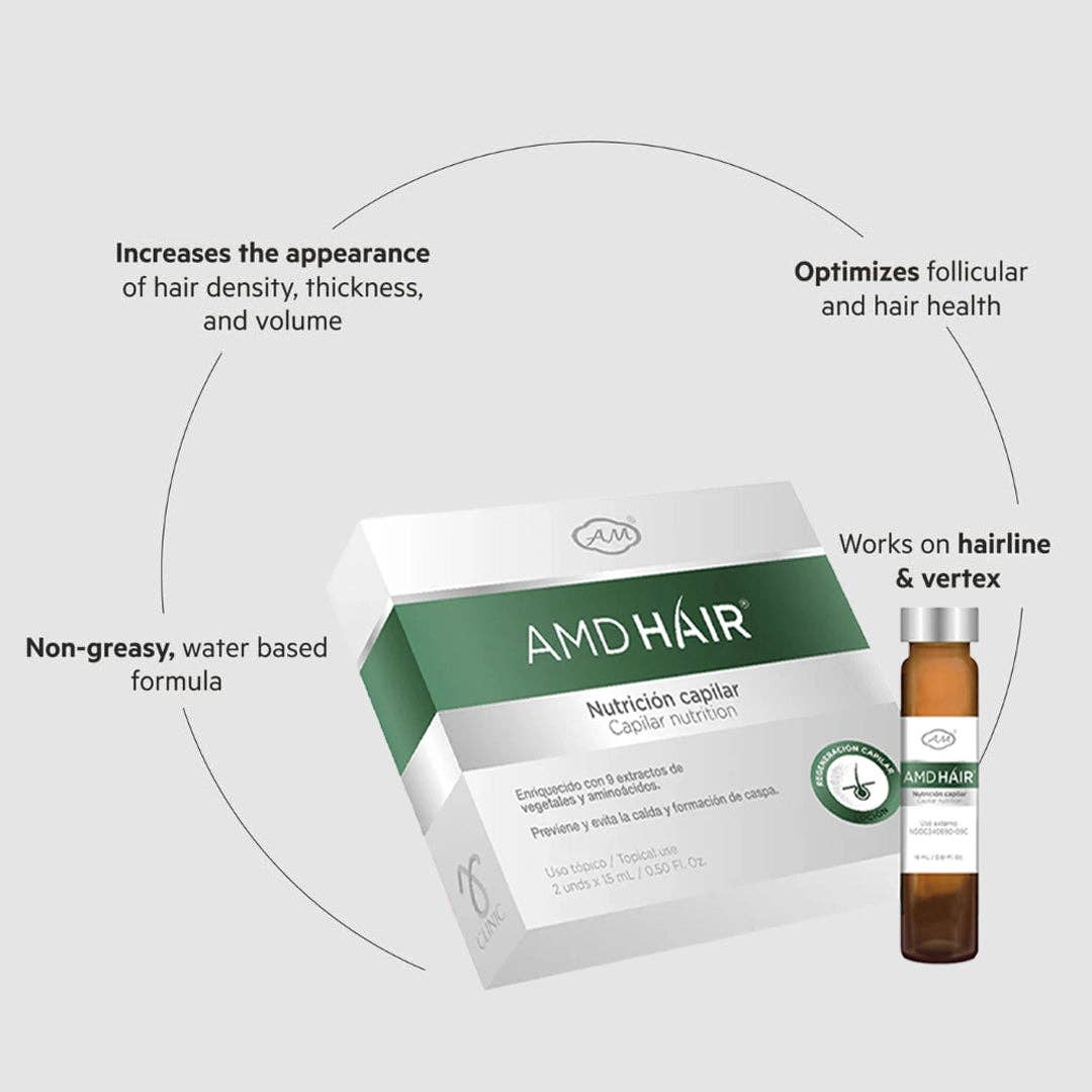 SlimSpa The Body Care Specialists - Wholesale Hair Thinning/Loss Treatment - AMD HAIR CAPILAR LOTION (2 Vials x 15 ml ea)6