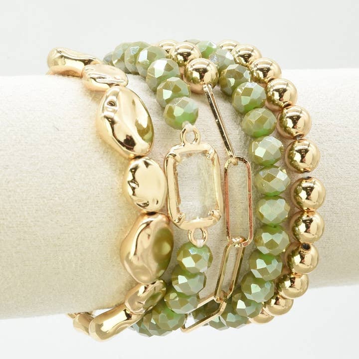 MiMi Wholesale - Wholesale Jewelry Set - CB2191 5 Piece Beaded Bracelet Set10