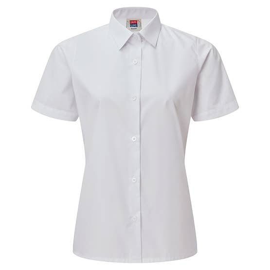 David Luke - Wholesale Button Down Shirt - Kids - Girls Short Sleeve School Shirts 2 Pack