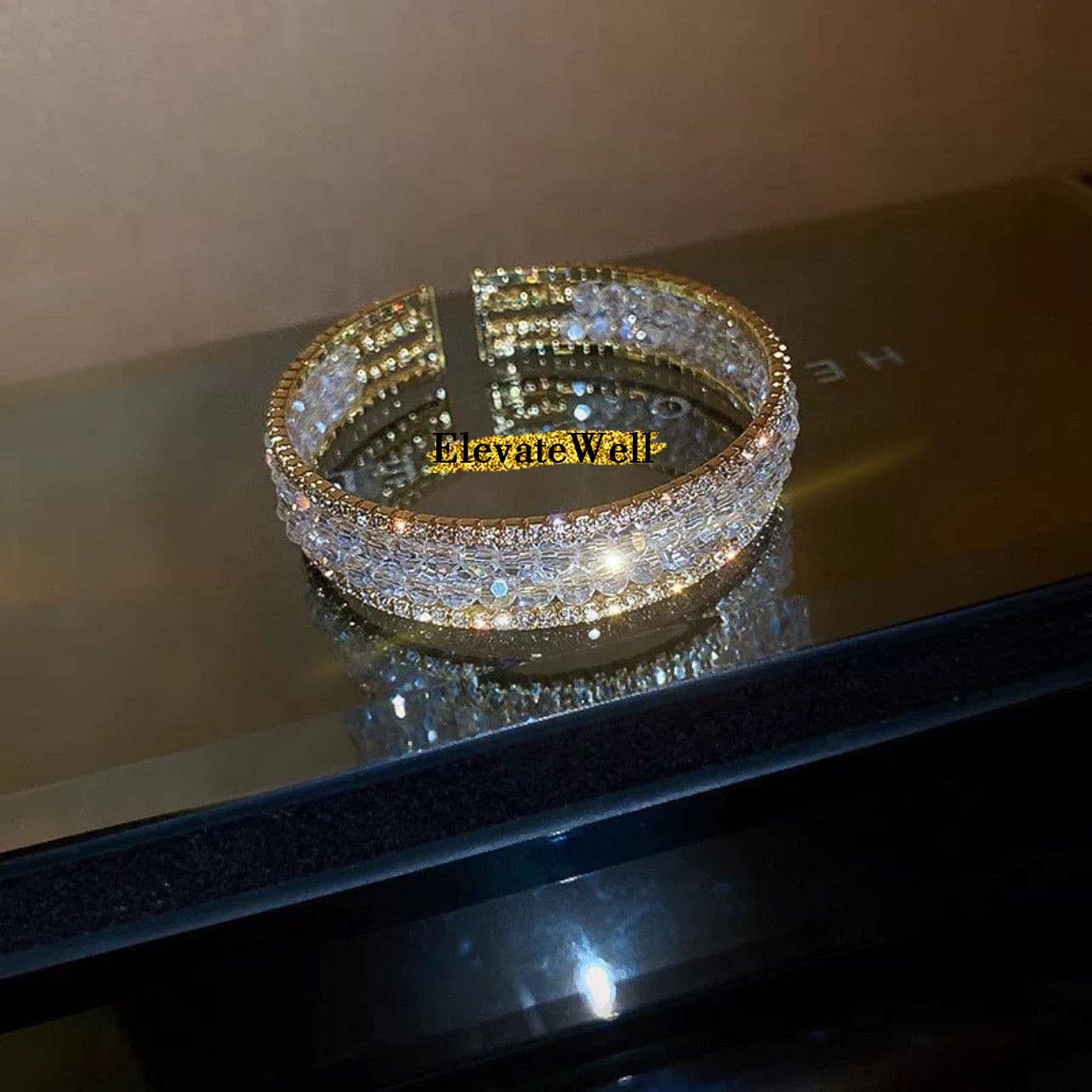 ElevateWell - Wholesale Cuff Bracelet - Crystal Rhinestone Bracelet3