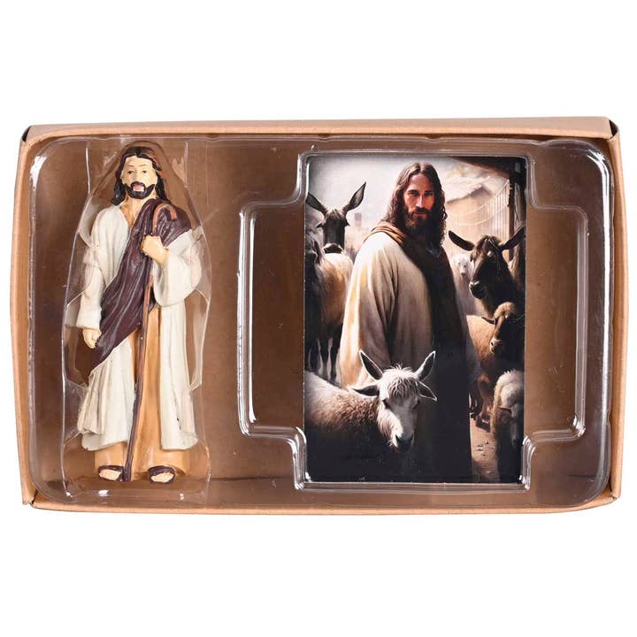 Jesus Figurine&Card Lord Is My Shepherd for wholesale by Cottage Garden