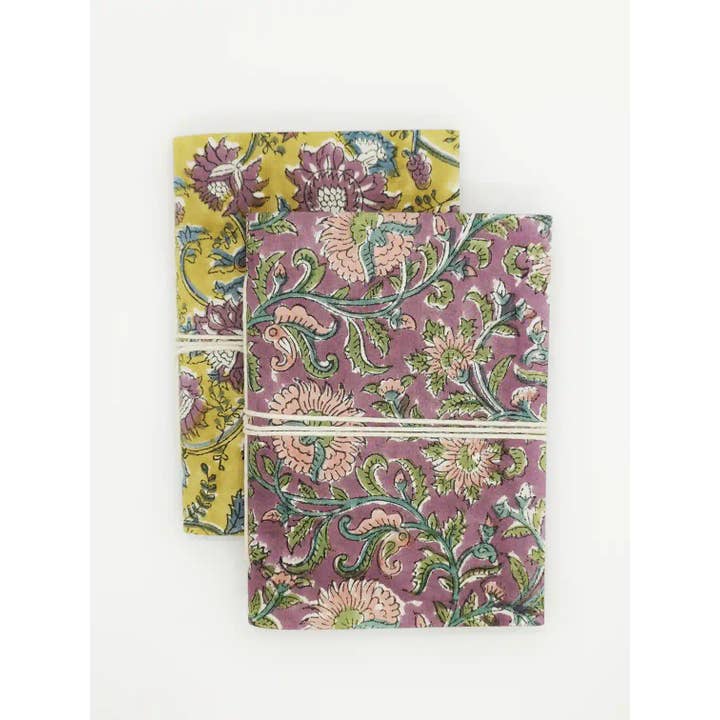 Nayda Diaries - Wholesale Notebook - Indian lilac block print notebook