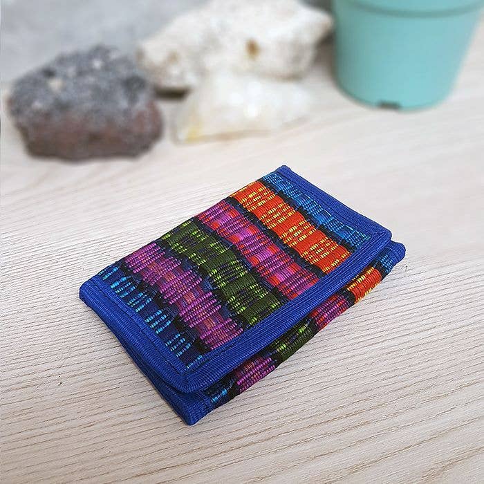 Pichincha - Wholesale Wallet - Women's - Woven Striped Guatemalan Velcro Trifold Wallet11