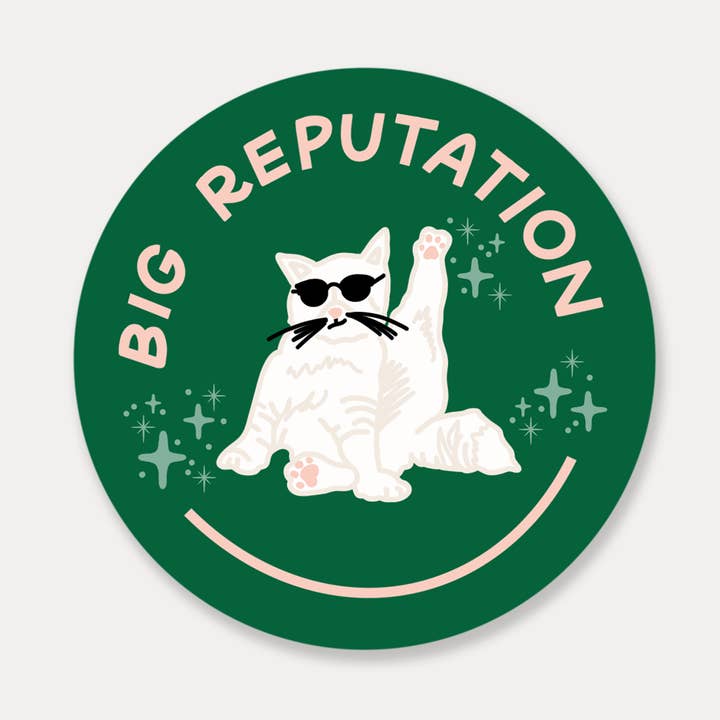 Big Reputation Sticker | Cat Stickers, Taylor Swift Stickers for wholesale by Just Follow Your Art