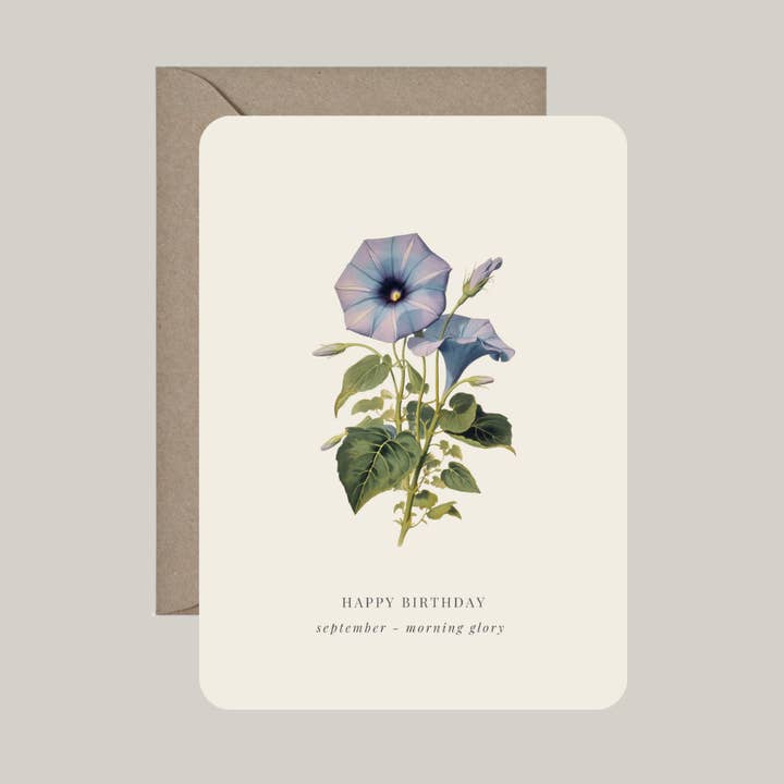 Card with envelope | birth flower September for wholesale by De Papierboetiek