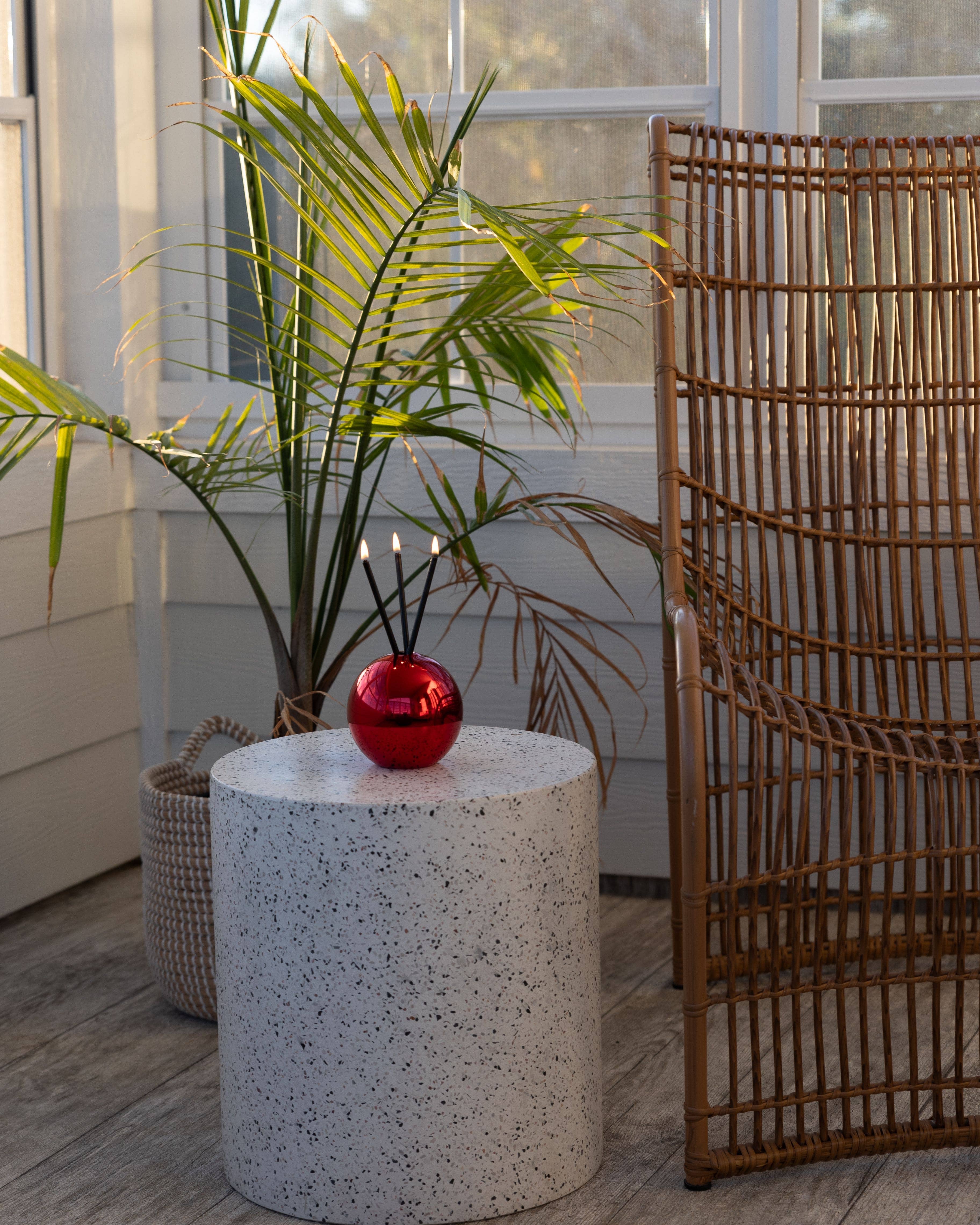 Everlasting Candle - Wholesale Candle Holder - Neva Vase, Red Metallic [Case of 6]2