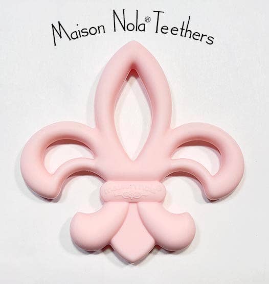 Maison Nola Baby - Wholesale Teether (Not Clip-On) - Baby - FleurDeLis Louisiana Silicone Baby Teether3