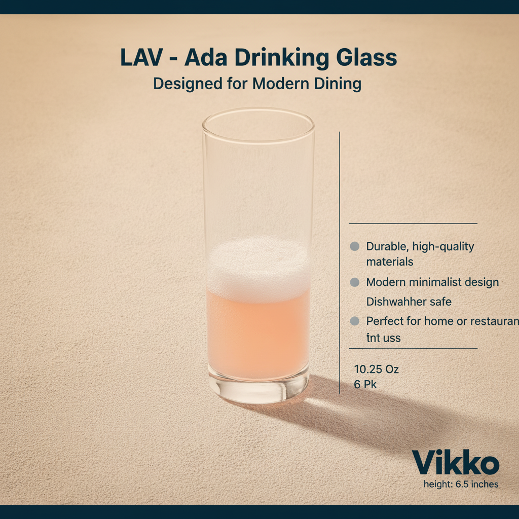 Kadra Kitchenware - Wholesale Drinking Glass/Cup - LAV - Ada, Drinking Glass, 10.25 Oz, 6 Pk3