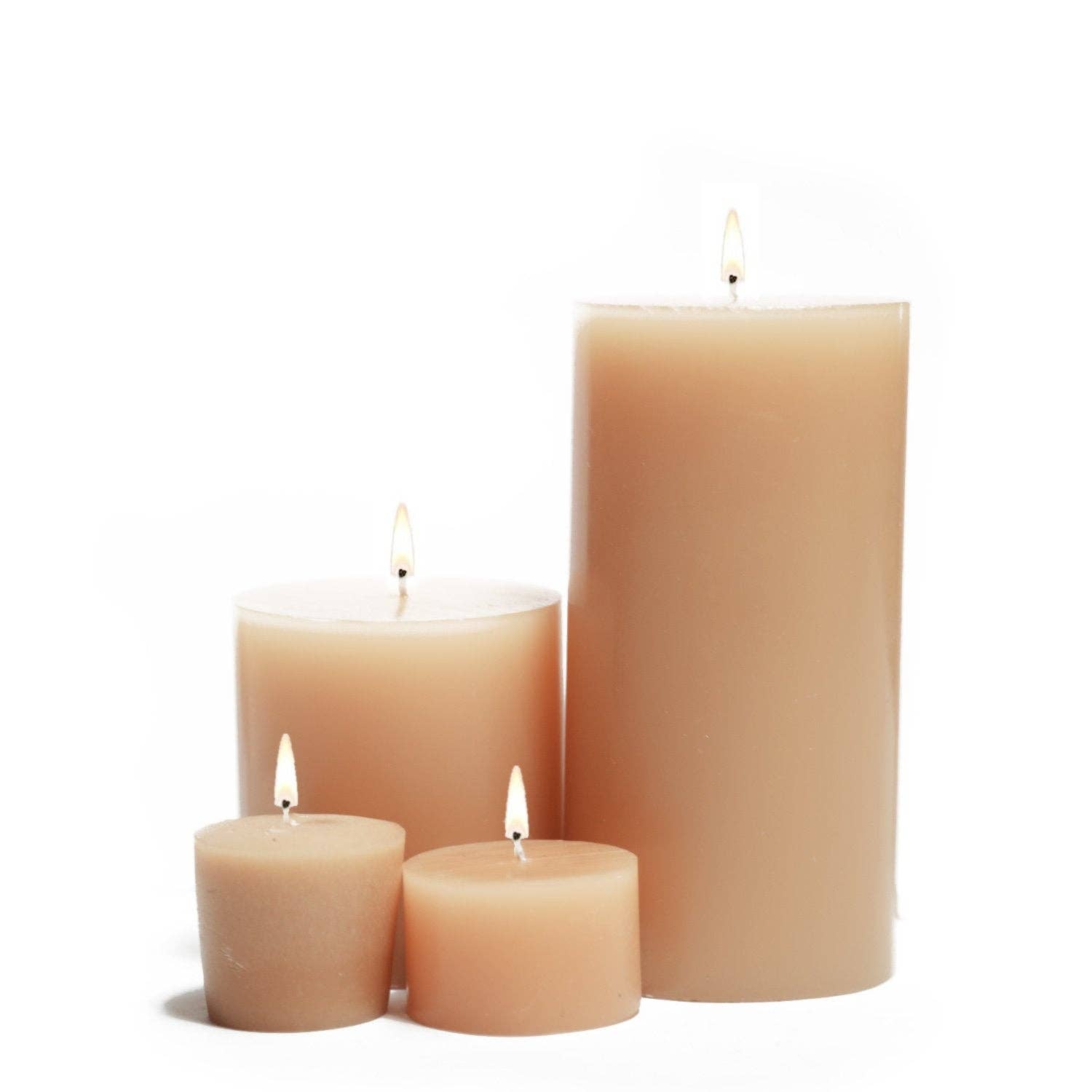 Beeswax Orange Color Pillar Candle for wholesale by ENVIRONMENT