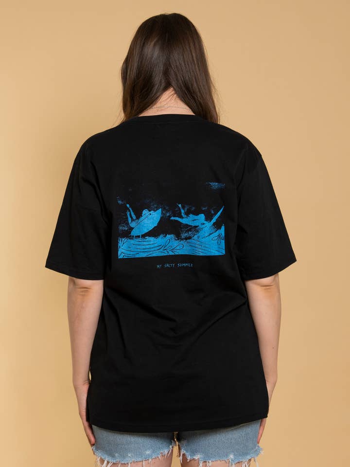 Unisex Salty Summer Blueglitter Oversize Tshirt für den Großhandel von Emocean