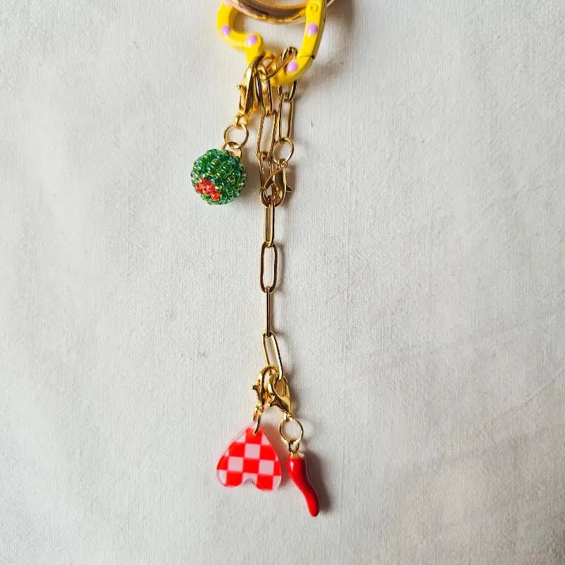 MKS America - Wholesale Keychain - Women's - Bohemia Acrylic link & Beads Chain Bag Charm Keychain4