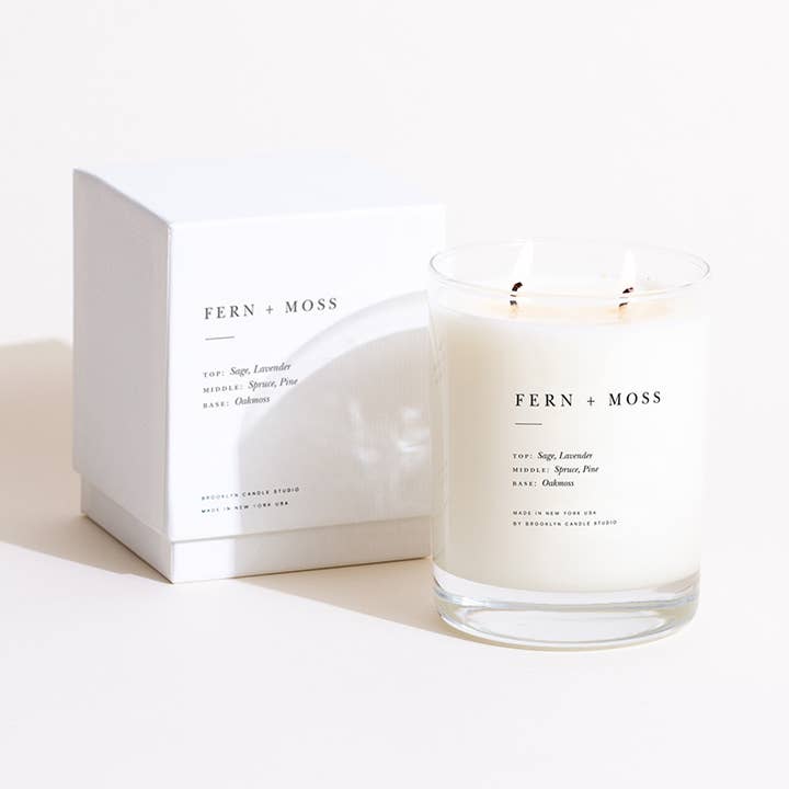 Brooklyn Candle Studio - Wholesale Jar/Filled Candle - Fern + Moss Classic 2-Wick Candle0