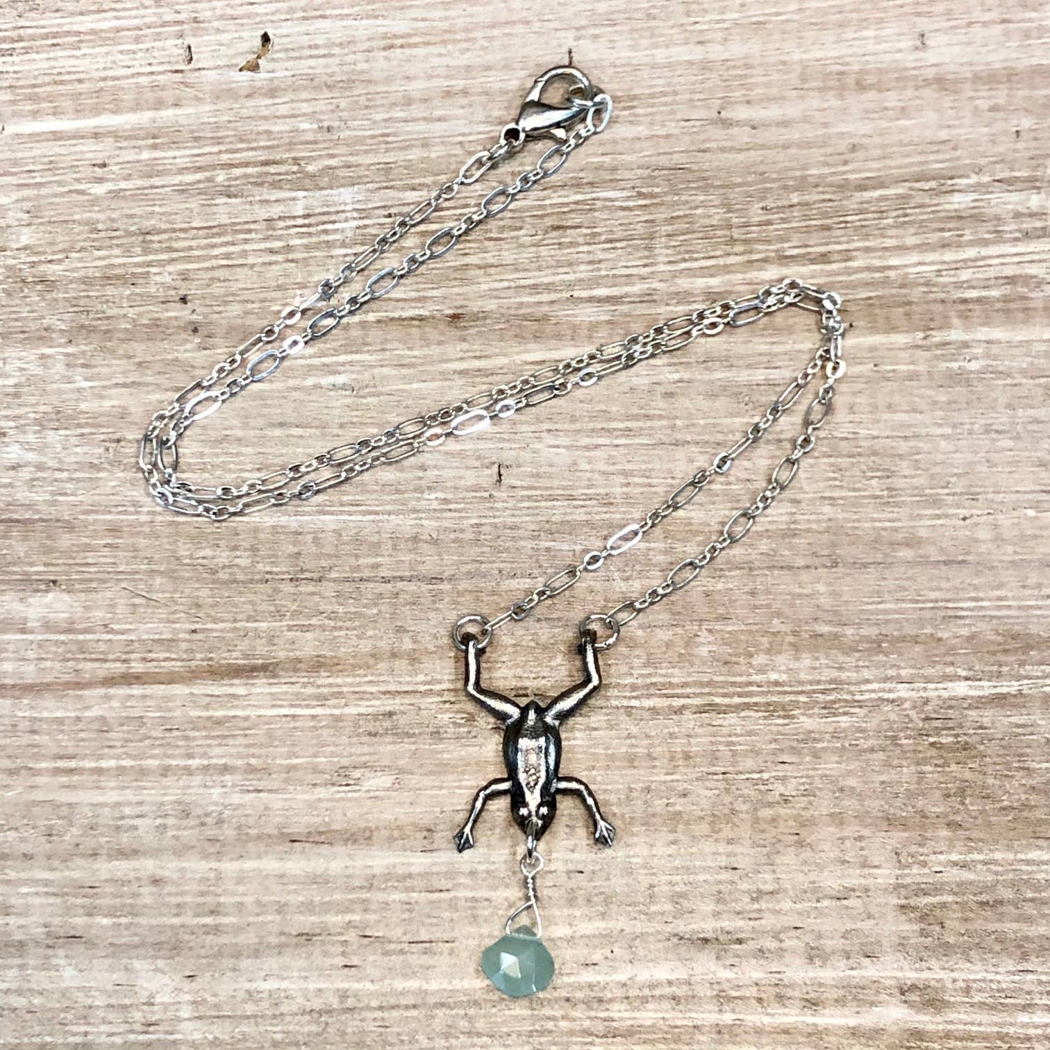 Lorraine Frances Jewelry - Wholesale Pendant/Charm Necklace - Frog Necklace With Gem3